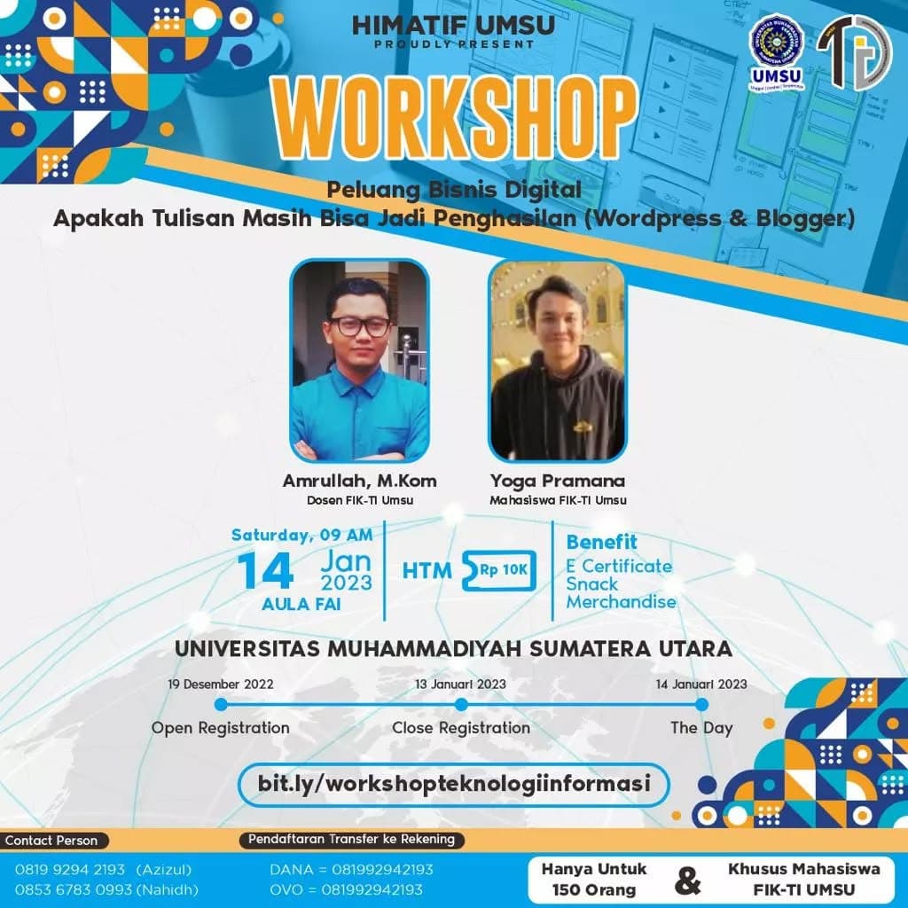 Workshop Peluang Bisnis Digital - HIMATIF UMSU